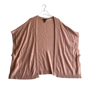 Pink Cashmere Open Cardigan Poncho Wrap O/S Ballerina Pink Cozy Luxury Soft